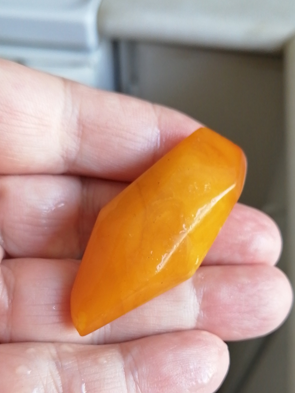 Large Natural Butterscotch Amber Vintage Brooch